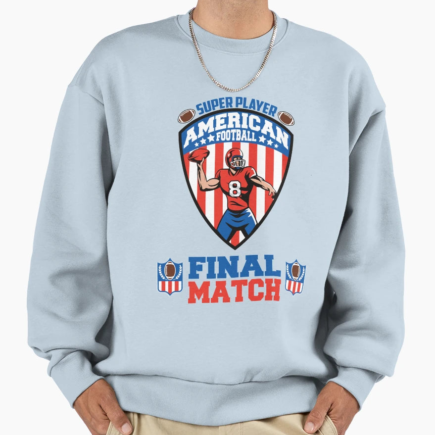 American Football Lover Sweatshirt - Unique Graphic for Adults - T-Shirt, Sweatshirt, Hoodie