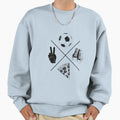 Pizza Peace Soccer Black Sweatshirt - Fun Novelty Design Unisex - T-Shirt, Sweatshirt, Hoodie