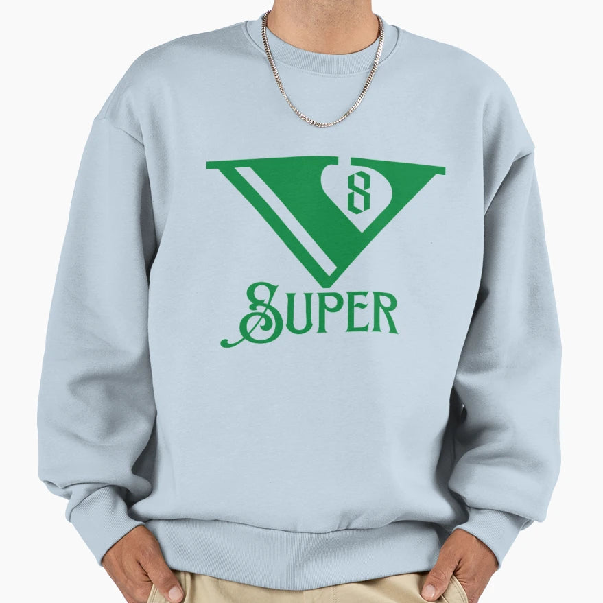 V8 Super Sweatshirt - Fun Novelty Design for Adults - T-Shirt, Sweatshirt, Hoodie