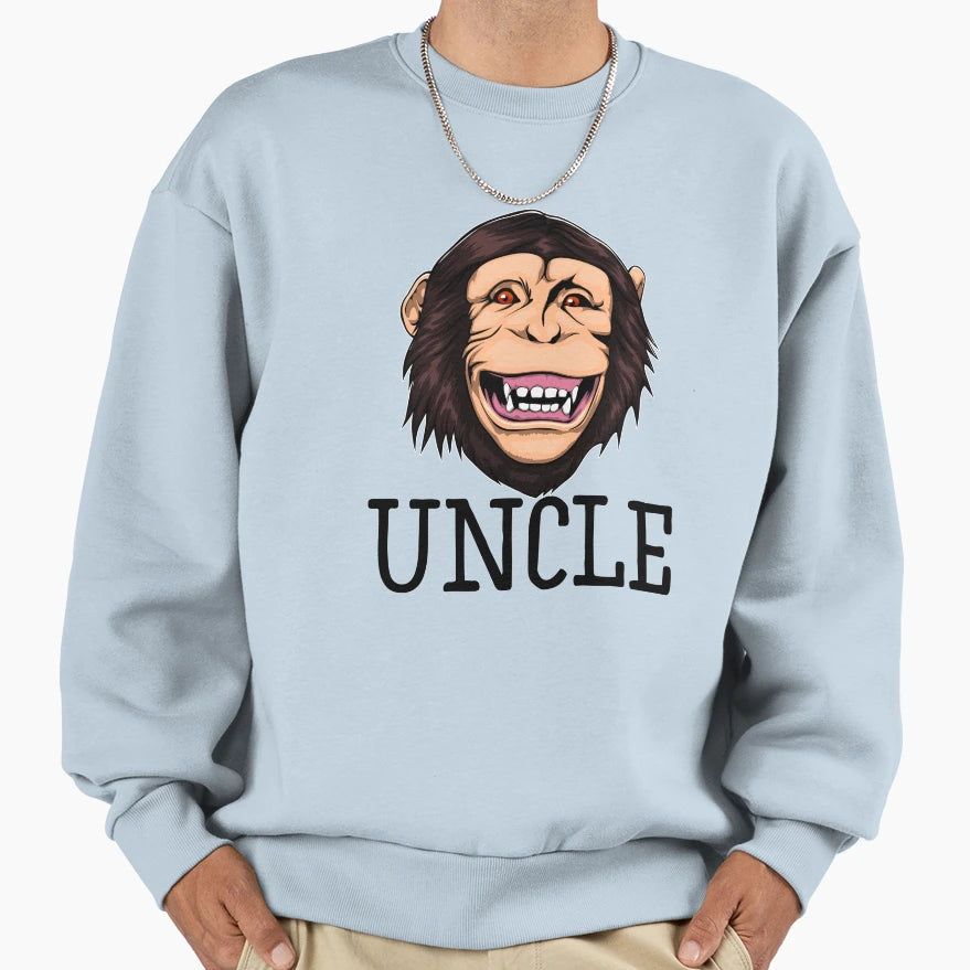 Monkey Uncle Chimpanzee Sweatshirt - Unique Graphic Men Women - T-Shirt, Sweatshirt, Hoodie