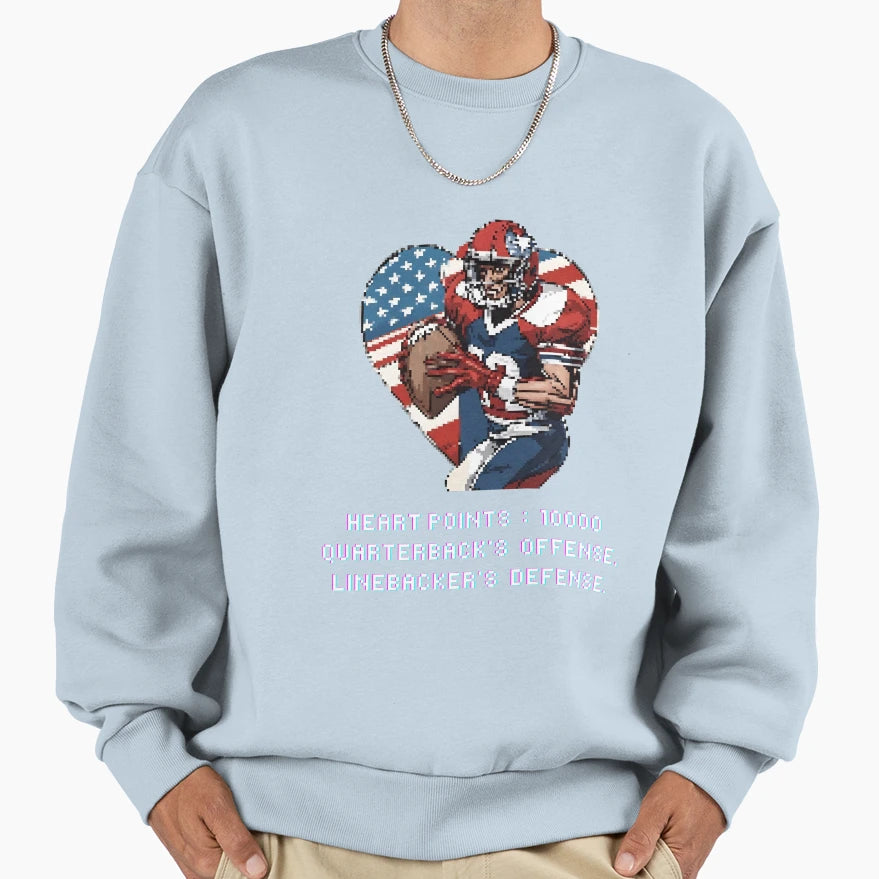 Valentines Day Football Video Game Sweatshirt - Aesthetic Graphic Unisex - T-Shirt, Sweatshirt, Hoodie