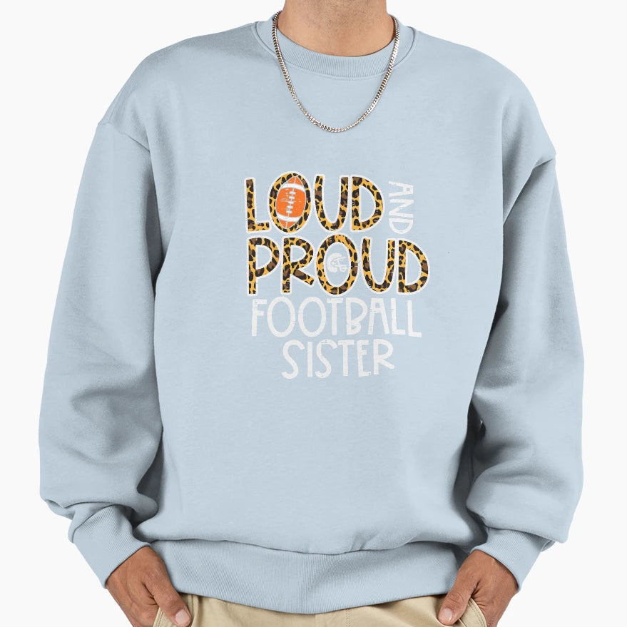 Leopard Proud American Football Sweatshirt - Fun Novelty Design for Adults - T-Shirt, Sweatshirt, Hoodie