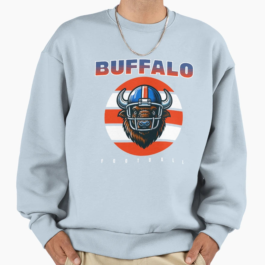 Buffalo Football Sweatshirt - Custom Art Print Men Women - T-Shirt, Sweatshirt, Hoodie