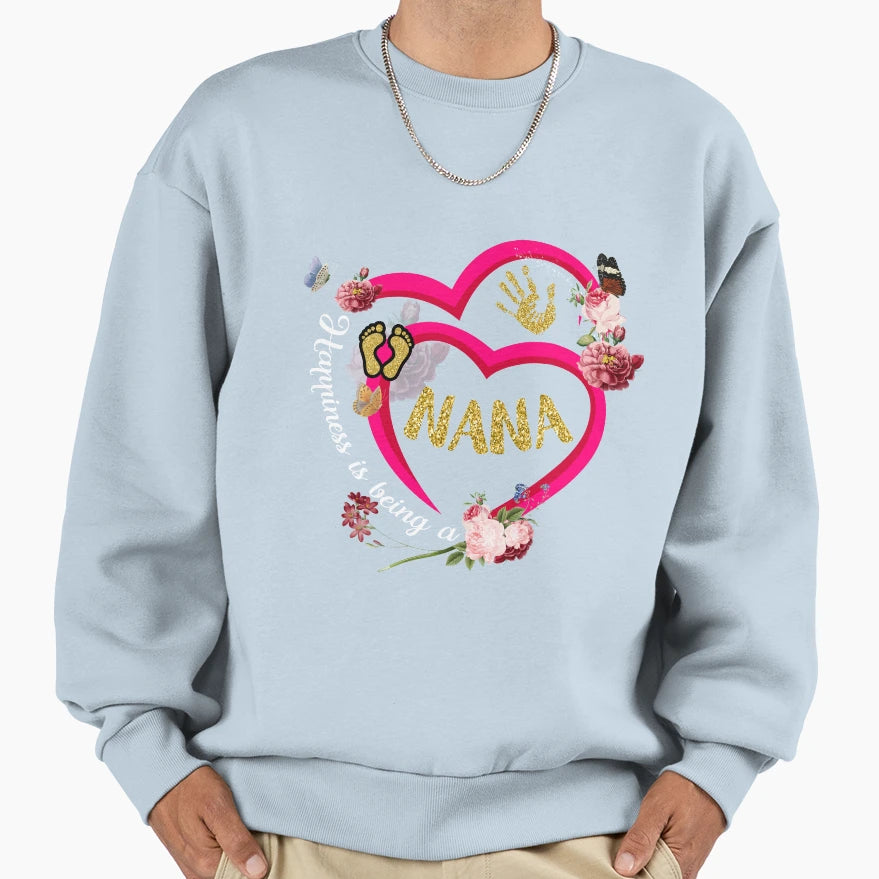 Happiness Is Being Nana Sweatshirt - Graphic Print for Adults - T-Shirt, Sweatshirt, Hoodie