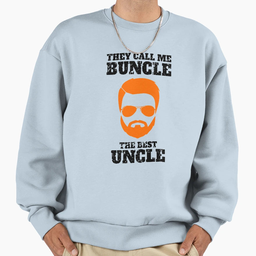 They Call Me Buncle Best Uncle Beard Sweatshirt - Graphic Print for Adults - T-Shirt, Sweatshirt, Hoodie