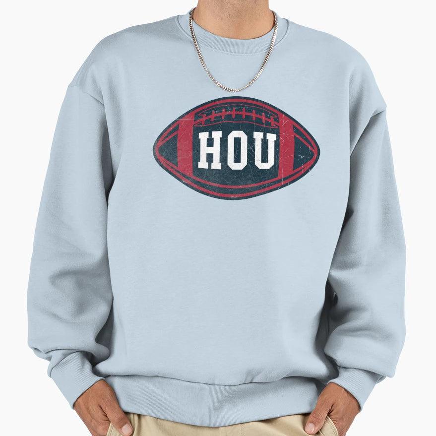 Houston Throwback Football Sweatshirt - Minimalist Print for Adults - T-Shirt, Sweatshirt, Hoodie