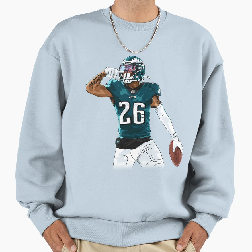Miles Sanders Sweatshirt - Unique Graphic Men Women - T-Shirt, Sweatshirt, Hoodie