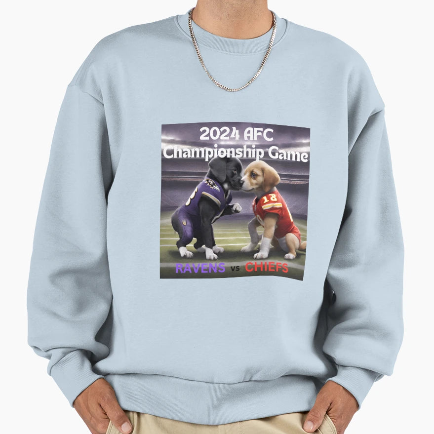 Afc Championship Ravens Vs Chiefs Sweatshirt - Aesthetic Graphic Men Women - T-Shirt, Sweatshirt, Hoodie