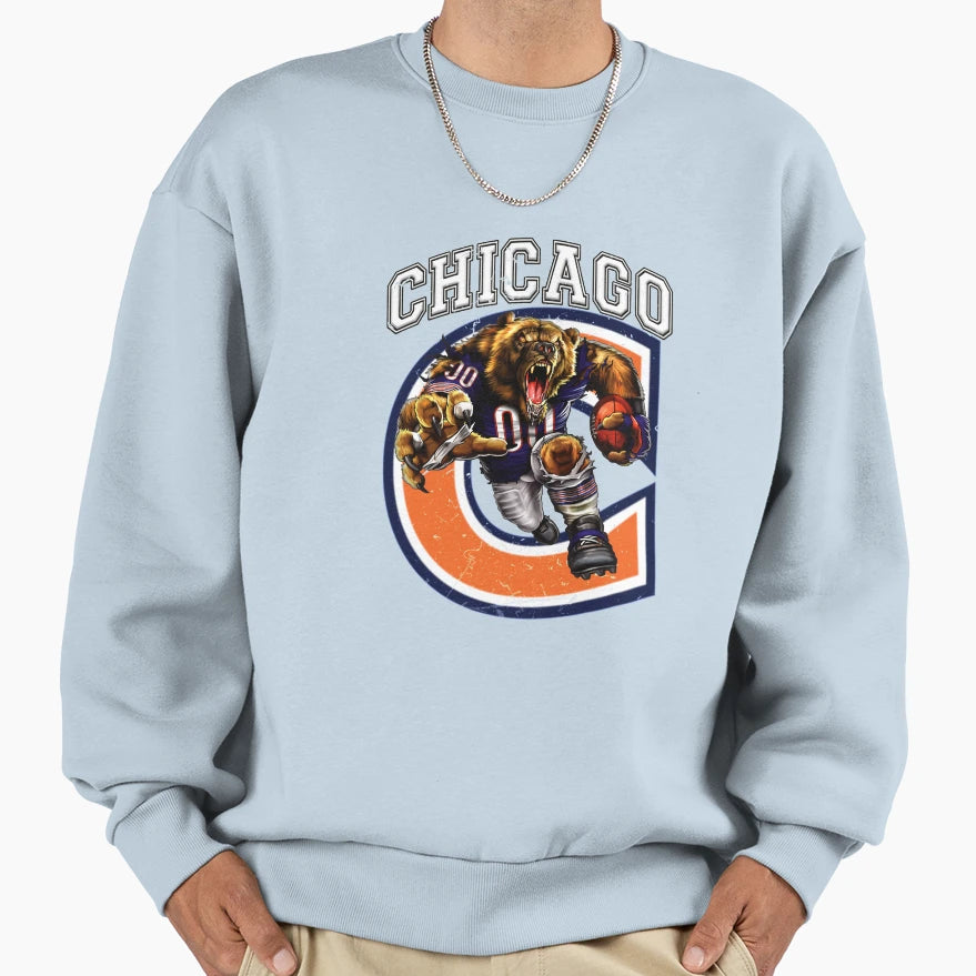 Chicago Football Sweatshirt - Fun Novelty Design for Adults - T-Shirt, Sweatshirt, Hoodie