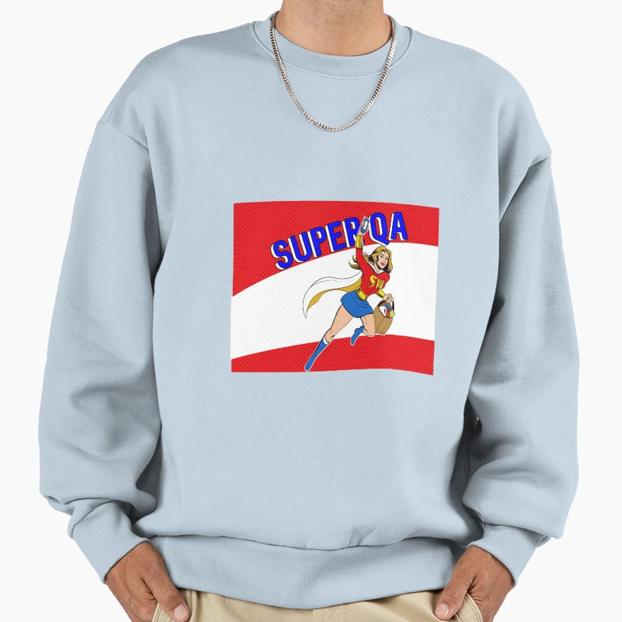 Super Qa Strong Tester Sweatshirt - Trendy Graphic for Adults - T-Shirt, Sweatshirt, Hoodie