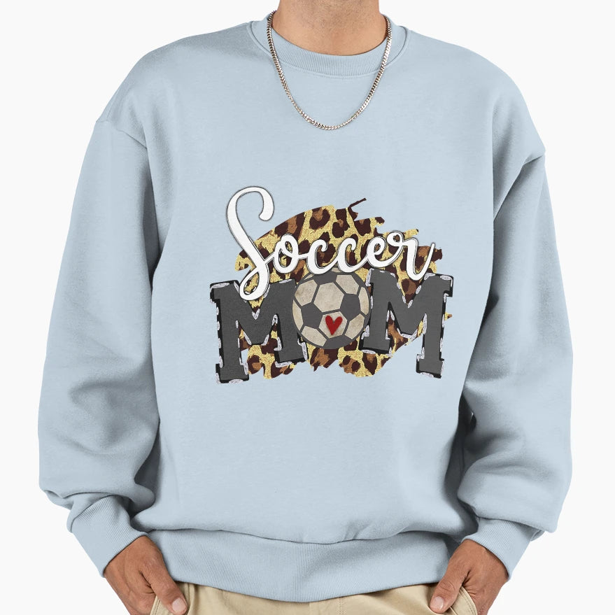 Soccer Mom Leopard Soccer Mama Funny Sweatshirt - Streetwear Style Unisex - T-Shirt, Sweatshirt, Hoodie