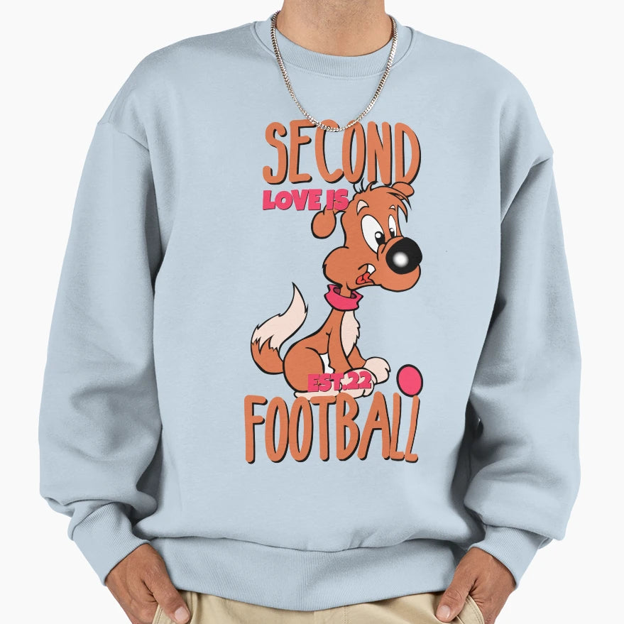 Second Love Is Footbal Sweatshirt - Minimalist Print for Adults - T-Shirt, Sweatshirt, Hoodie