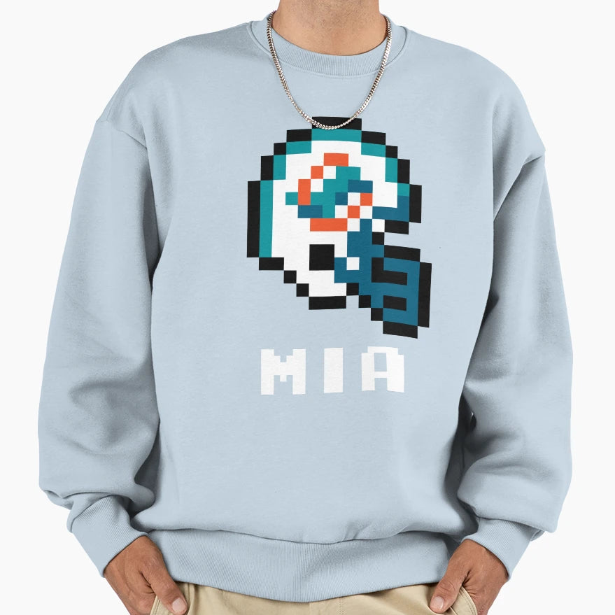 Miami Dolphins Tecmo Super Bowl Sweatshirt - Trendy Graphic for Adults - T-Shirt, Sweatshirt, Hoodie