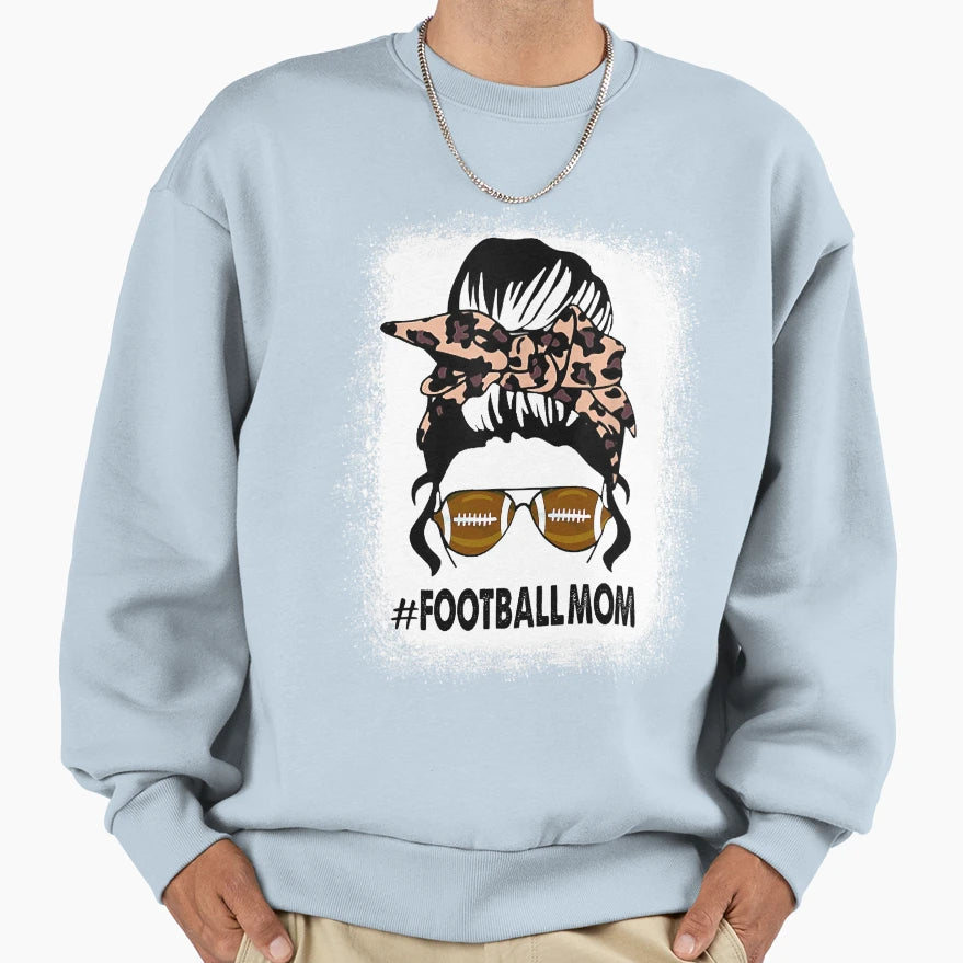 Bleached Football Leopard And Sweatshirt - Casual Everyday Wear for Adults - T-Shirt, Sweatshirt, Hoodie