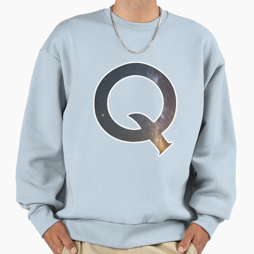 Alphabet And Galaxy Letter Q Sweatshirt - Unique Graphic Unisex - T-Shirt, Sweatshirt, Hoodie