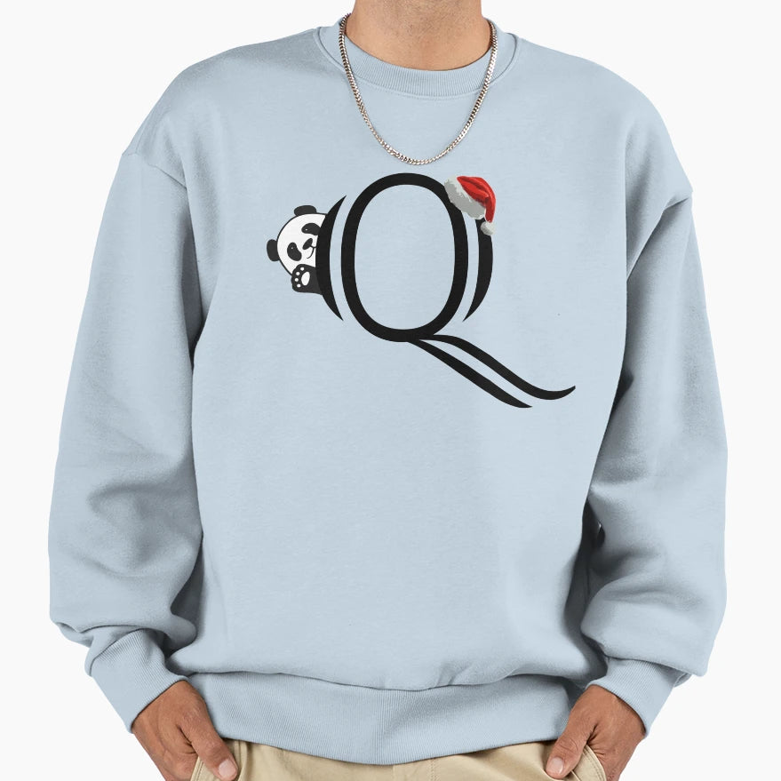 Copy Panda Letter Q Alphabet Sweatshirt - Custom Art Print for Adults - T-Shirt, Sweatshirt, Hoodie