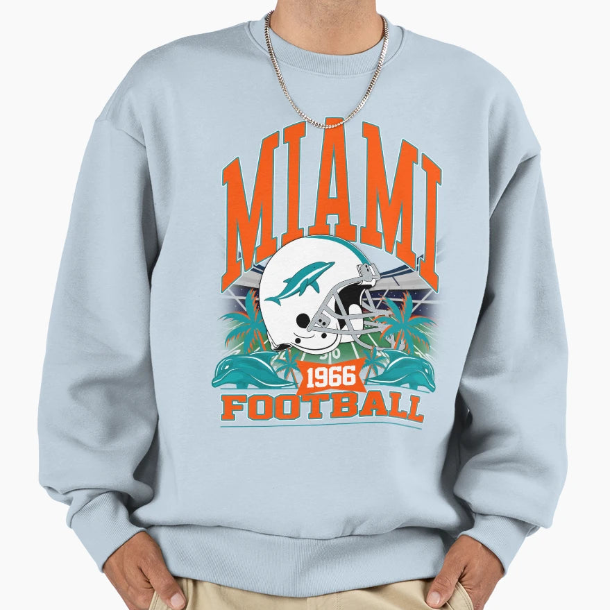 Miami Football Gridiron Legacy V2 Sweatshirt - Minimalist Print for Adults - T-Shirt, Sweatshirt, Hoodie