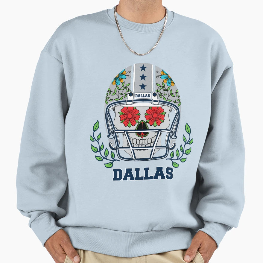 Dallas Skull Sweatshirt - Streetwear Style for Adults - T-Shirt, Sweatshirt, Hoodie