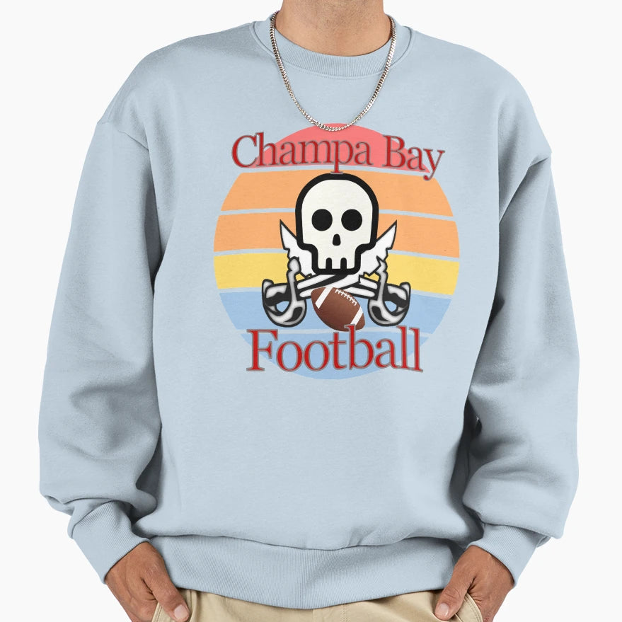 Champa Bay Football Sunset Sweatshirt - Minimalist Print Unisex - T-Shirt, Sweatshirt, Hoodie