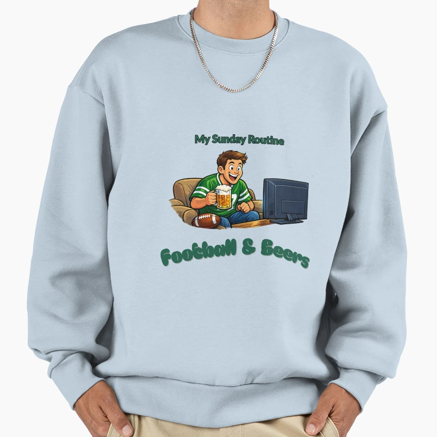 New York Jets My Sunday Routine Sweatshirt - Unique Graphic Men Women - T-Shirt, Sweatshirt, Hoodie