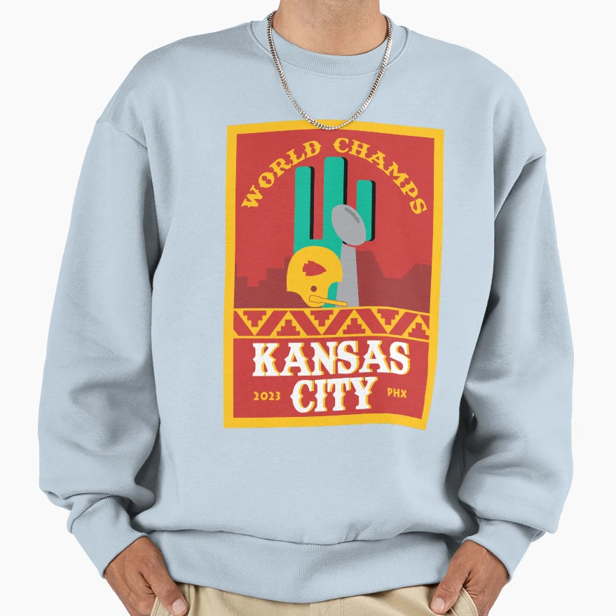 Kansas City World Champs 2023 Sweatshirt - Fun Novelty Design for Adults - T-Shirt, Sweatshirt, Hoodie