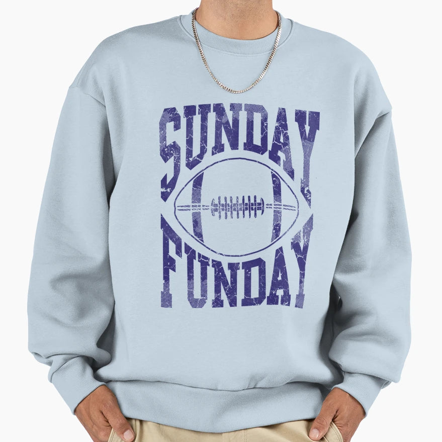 Sunday Funday Football Sweatshirt - Casual Everyday Wear Unisex - T-Shirt, Sweatshirt, Hoodie