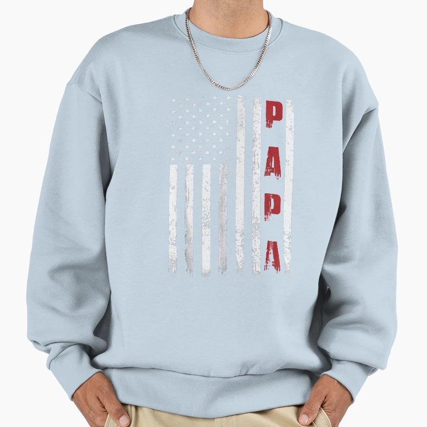 Papa Gift Fathers Day Gift Dad Sweatshirt - Aesthetic Graphic Men Women - T-Shirt, Sweatshirt, Hoodie