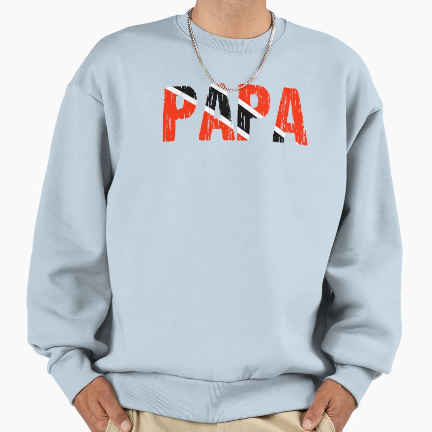 Trinidadian Tobagonian Dad Papa Sweatshirt - Minimalist Print for Adults - T-Shirt, Sweatshirt, Hoodie