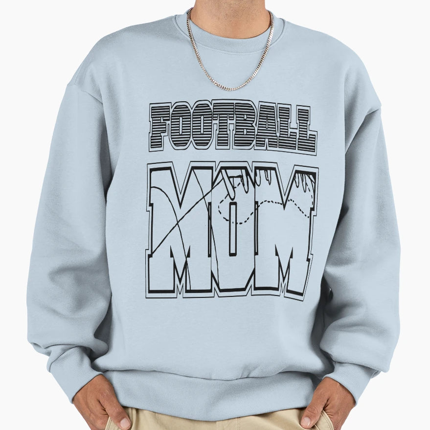 Football Mom Designs Sweatshirt - Custom Art Print Men Women - T-Shirt, Sweatshirt, Hoodie