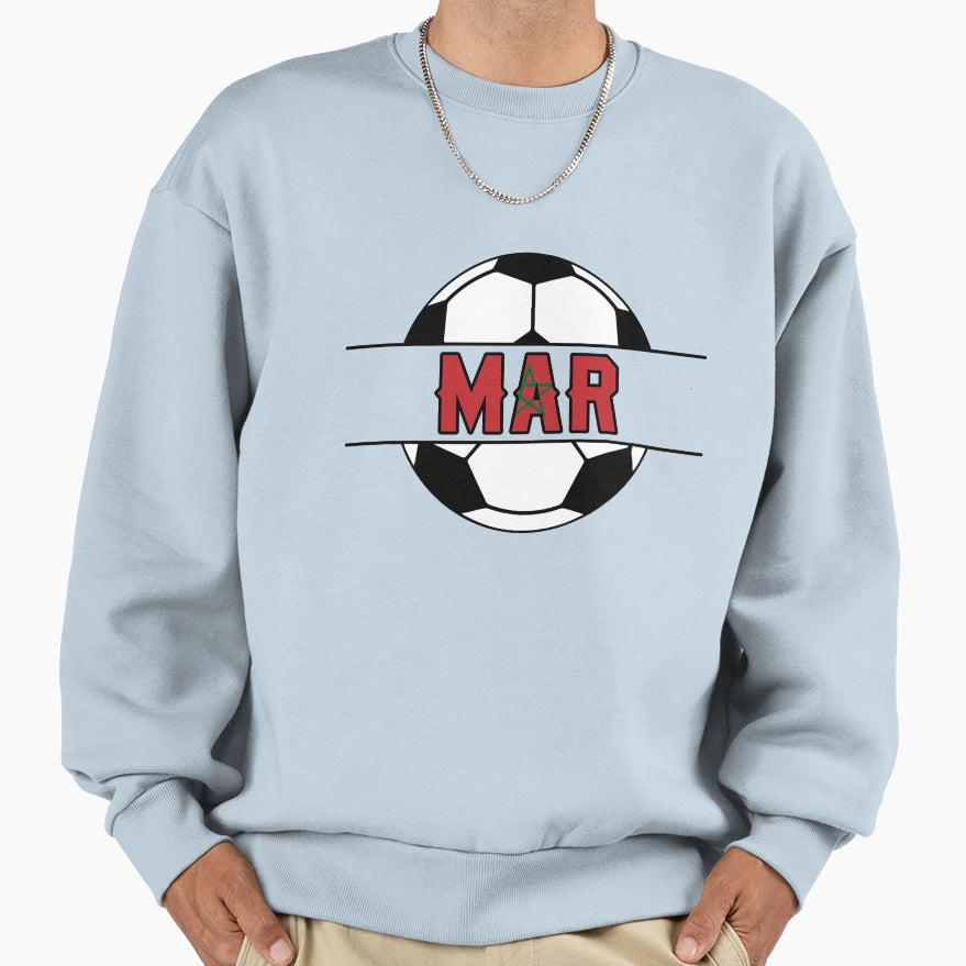 Morocco Soccer Mar Sweatshirt - Trendy Graphic Men Women - T-Shirt, Sweatshirt, Hoodie