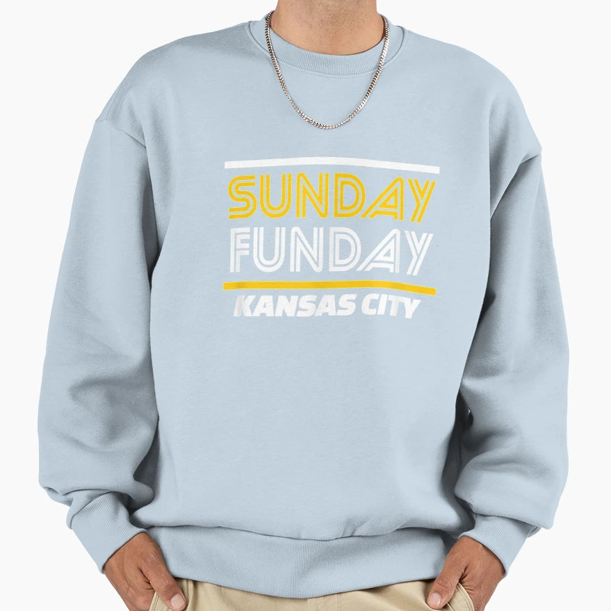 Sunday Funday City Sweatshirt - Trendy Graphic Unisex - T-Shirt, Sweatshirt, Hoodie