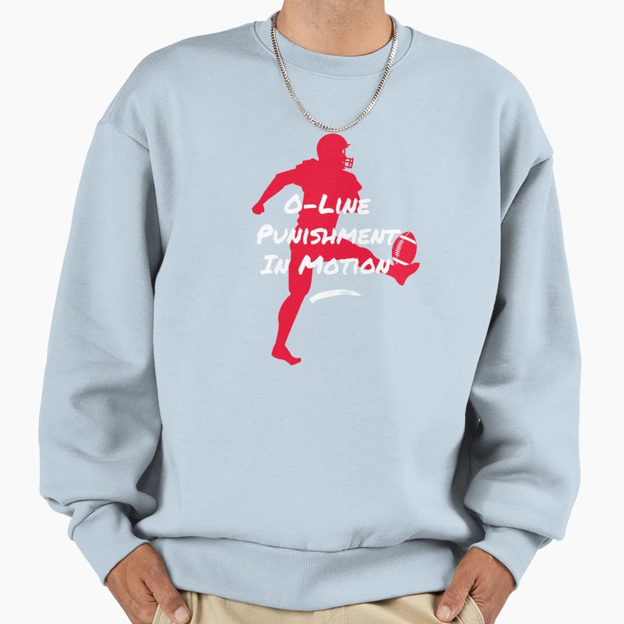 O Line Punishment Motion American T-Shirt - Aesthetic Graphic for Adults - T-Shirt, Sweatshirt, Hoodie