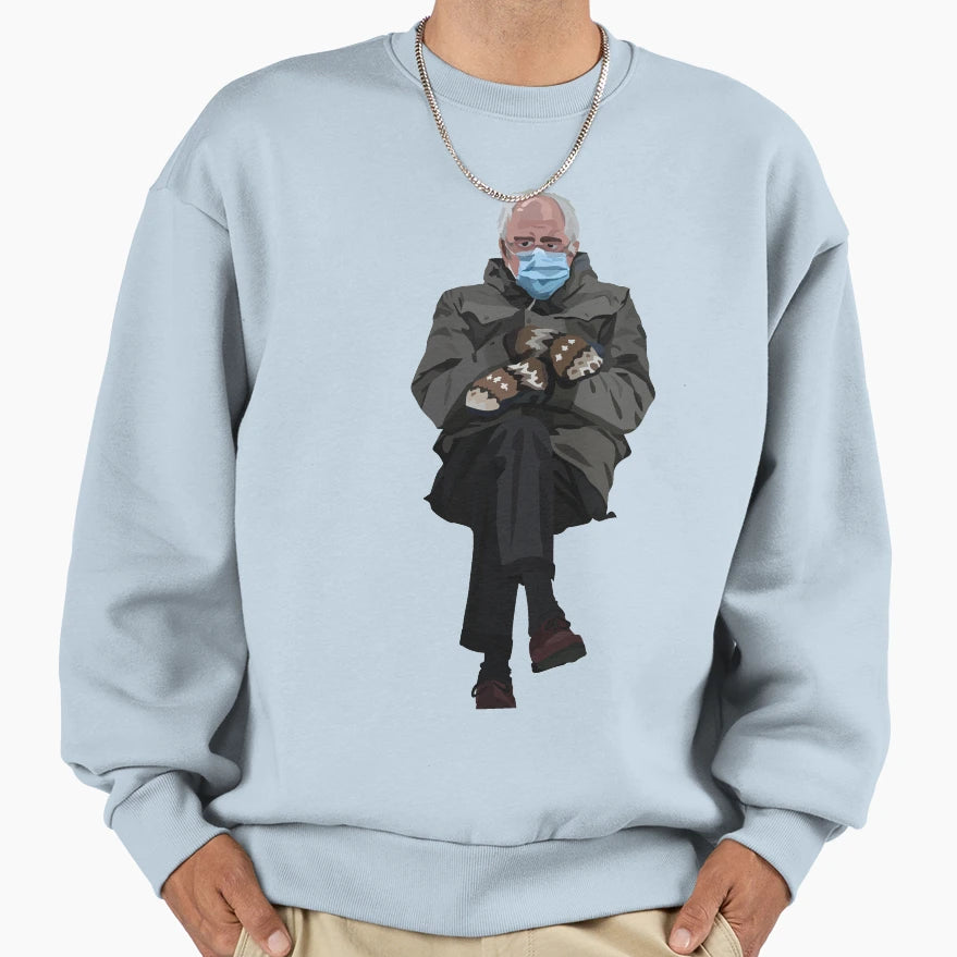 Bernie Sanders Mittens Sweatshirt - Custom Art Print Unisex - T-Shirt, Sweatshirt, Hoodie