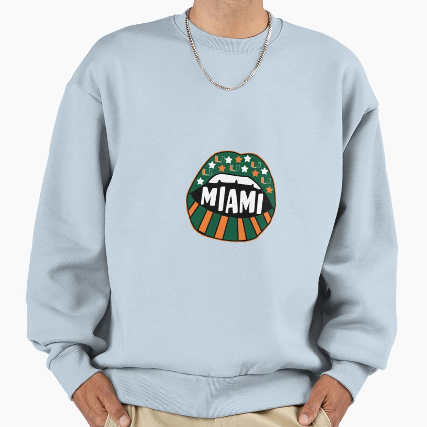 U Miami Sweatshirt - Aesthetic Graphic Unisex - T-Shirt, Sweatshirt, Hoodie