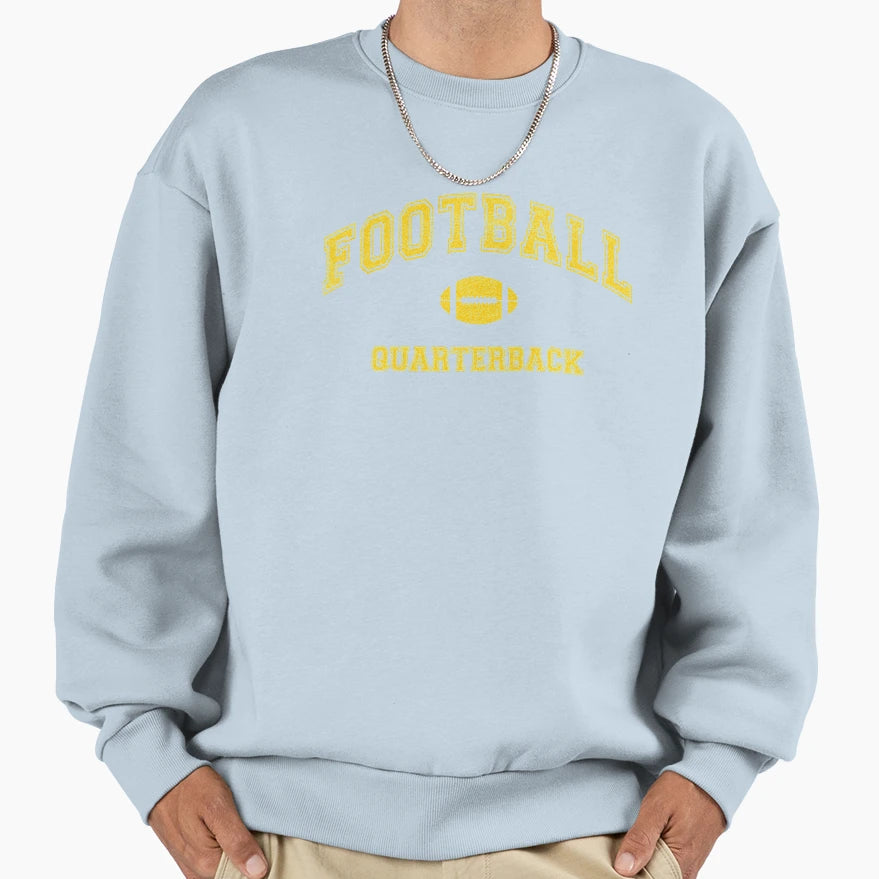 Football Team Quarterback Sweatshirt - Casual Everyday Wear Unisex - T-Shirt, Sweatshirt, Hoodie