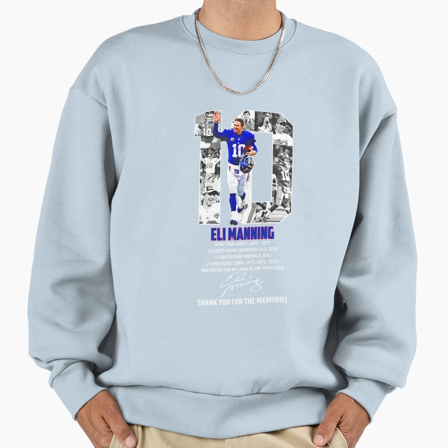 Eli Manning Thank You Memories Hoodie - Streetwear Style Men Women - T-Shirt, Sweatshirt, Hoodie
