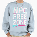 Npc Free Zone Glitch Typography Sweatshirt - Custom Art Print Men Women - T-Shirt, Sweatshirt, Hoodie