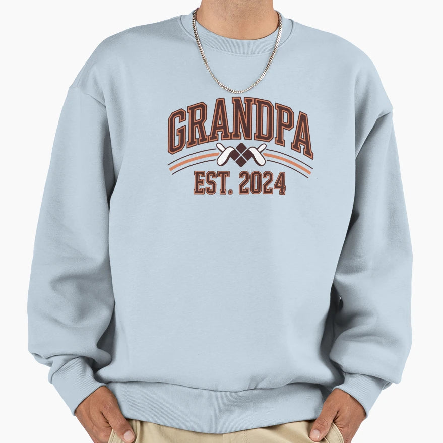 Grandpa Est 2024 Proud Grandfather Sweatshirt - Aesthetic Graphic Unisex - T-Shirt, Sweatshirt, Hoodie