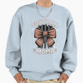 Football Mama Fall Coquette Bow Sweatshirt - Minimalist Print Unisex - T-Shirt, Sweatshirt, Hoodie