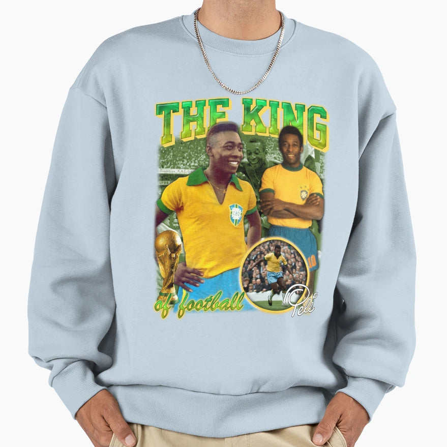 Pele 10 King Football Player Cup Sweatshirt - Novelty Apparel for Adults - T-Shirt, Sweatshirt, Hoodie
