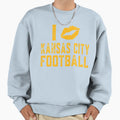 I Love Kansas City Football Sweatshirt - Casual Everyday Wear for Adults - T-Shirt, Sweatshirt, Hoodie