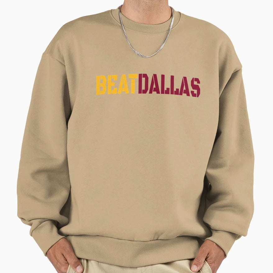 Beat Dallas Washington Dc Sweatshirt - Aesthetic Graphic Men Women - T-Shirt, Sweatshirt, Hoodie