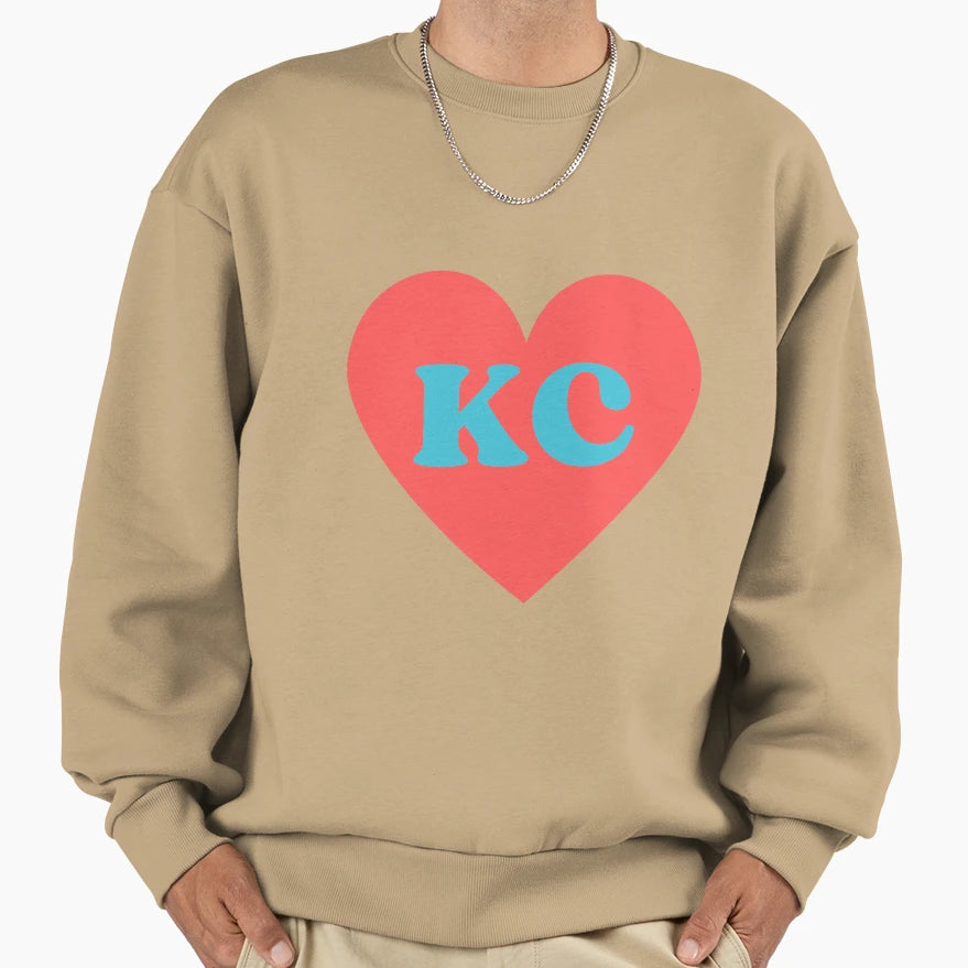 Kc Current Heart Sweatshirt - Minimalist Print for Adults - T-Shirt, Sweatshirt, Hoodie