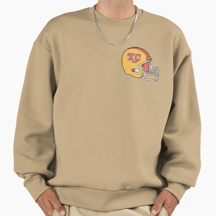 Chiefs Helmet Sweatshirt - Aesthetic Graphic for Adults - T-Shirt, Sweatshirt, Hoodie