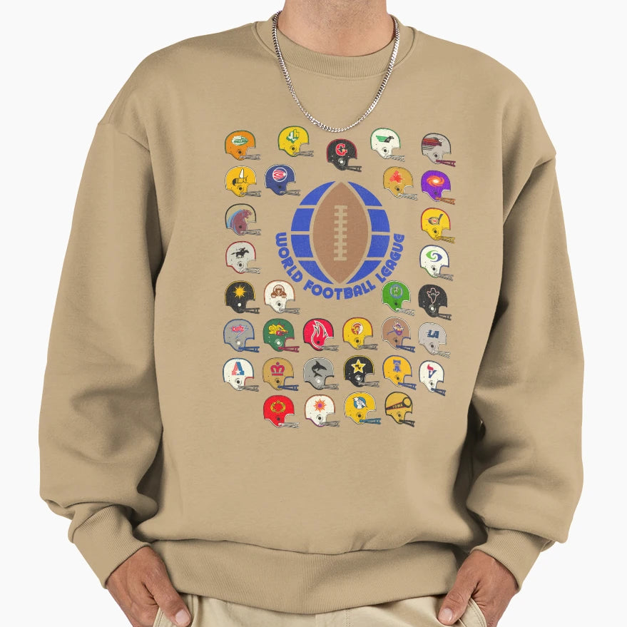 World Football League Defunct Sweatshirt - Fun Novelty Design for Adults - T-Shirt, Sweatshirt, Hoodie