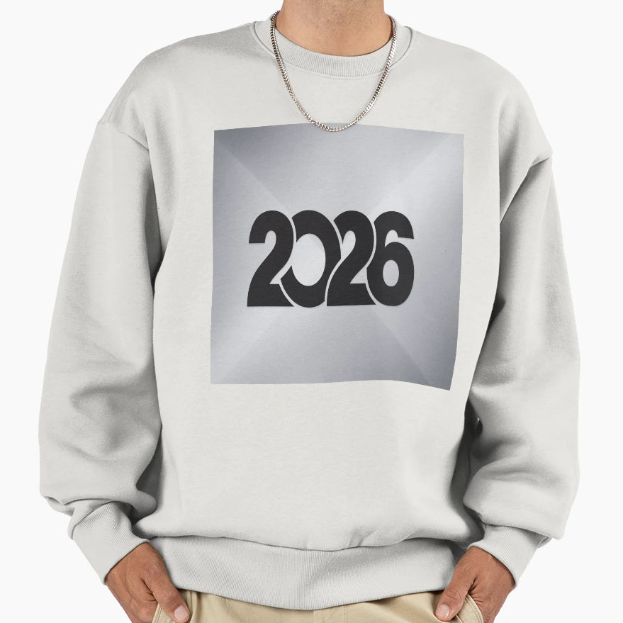 2026 Minimalist New Year Modern Sweatshirt - Minimalist Print for Adults - T-Shirt, Sweatshirt, Hoodie