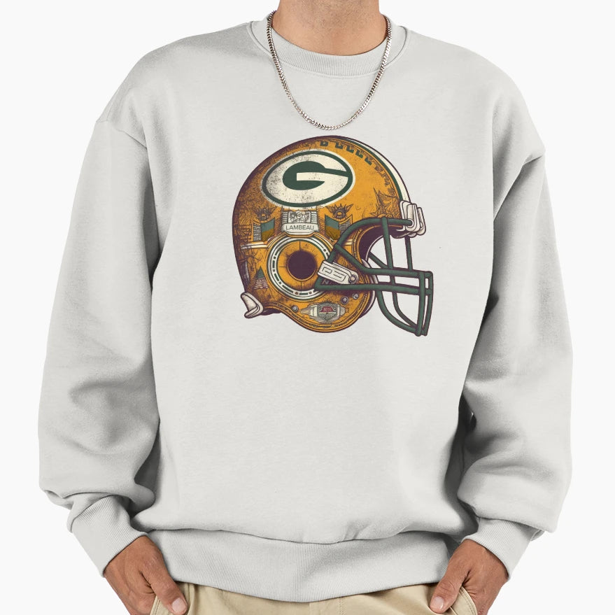 Green Bay Football Helmet Sweatshirt - Streetwear Style Unisex - T-Shirt, Sweatshirt, Hoodie