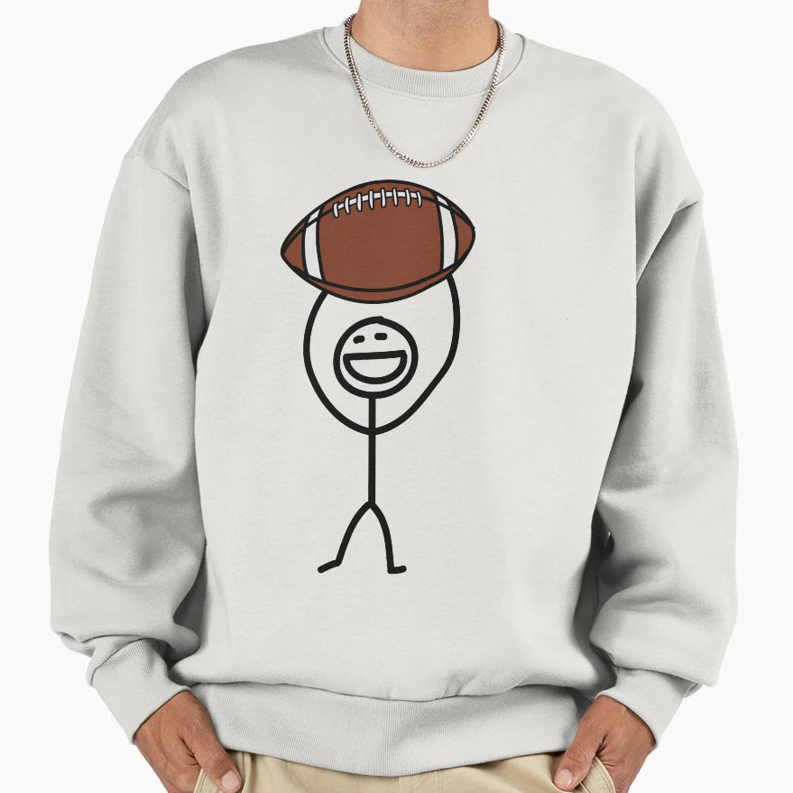 Football Fan Sweatshirt - Minimalist Print Men Women - T-Shirt, Sweatshirt, Hoodie