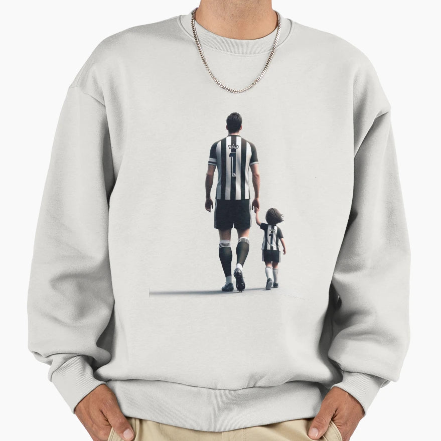 Football Father And Daughter Sweatshirt - Streetwear Style for Adults - T-Shirt, Sweatshirt, Hoodie