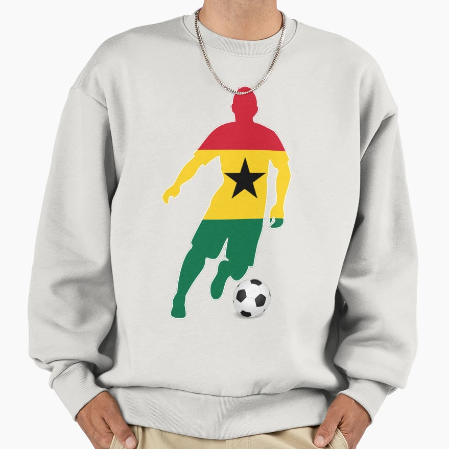 Ghana Soccer Football Player Sweatshirt - Aesthetic Graphic Men Women - T-Shirt, Sweatshirt, Hoodie